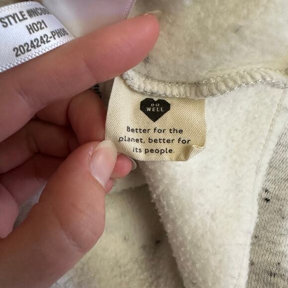 Madewell MWL Mock Neck Gray Speckled Fleece Sweatshirt Size Large - Picture 11 of 11